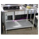 1X, 48"X30" S/S TABLE W/ UNDERSHELF