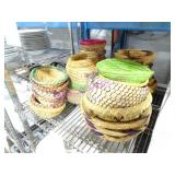 LOT, 30PCS ASST SIZE/STYLE WOVEN BASKETS