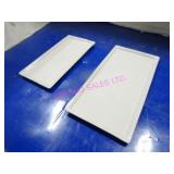 LOT, 14 PCS CAMEO RECTANGLE PLATTER  NOTES!