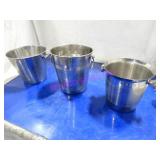 LOT, 8PCS S/S WINE BUCKETS W/ HANDLES