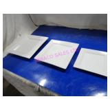 LOT, 25PCS ASST SIZE SQUARE PLATES  NOTES!