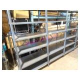 1X, 108"X18"X75"T 6 SHELF 3 SECTION STEEL RACKING