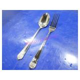 LOT, 1 BIN (240PC) FORKS & SPOONS - 120PC EACH