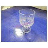 LOT, 33PC 4.5"T CUT CRYSTAL FOOTED GLASS