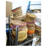 LOT, 37PCS ASST SIZE WOVEN BASKETS