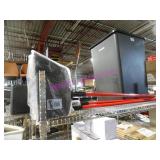 LOT, 4 PCS, 3 NEW BROOMS AND 1 GARBAGE BIN