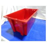LOT, 5PC 18"X11"X9"T RED NESTING BINS