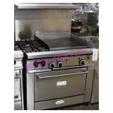 1X, SUNFIRE 2 BURNER W/ 24" GRIDDLE, OVEN NAT GAS
