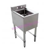 1X, NEW! OMCAN 1 WELL SINK 14.5"X18.75"X33"H