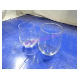 LOT, 21PC ASST SIZE STEMLESS WINE GLASS