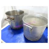 LOT, 2 PCS ASST SIZE STOCK POTS  NOTES