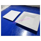 LOT, 36PC ASST SIZE/STYLE SQUARE DISHWARE NOTES