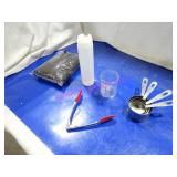 LOT, 1 BIN ASST KITCHEN SUPPLIES  NOTES!