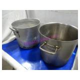 LOT, 2PCS ASST SIZE STOCK POTS  NOTES!