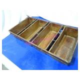 LOT, 6PCS 4 SLOT BREAD LOAF BAKE PAN