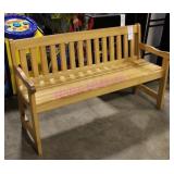 1X, 57" WOODEN BENCH W/ BACKREST
