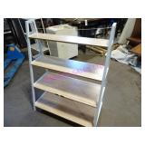 2X, 39.5"X50"T METAL FRAME 4 WOOD SHELF RACK