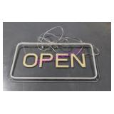 1x OPEN Sign Plastic LED Light Sign
