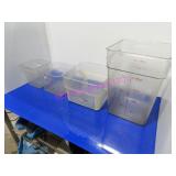 LOT, 7PC ASST SIZE INGREDIENT MEASURE BINS