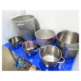 LOT, 6PC ASST SIZE STOCK POTS