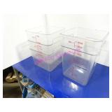 LOT, 4 PCS ASST SIZE INGREDIENT MEASURE BINS  NOTE