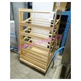 1X, 33"X57.5"T 5 SHELF WOOD PORTA DISPLAY RACK