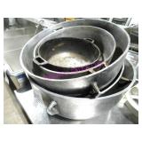 LOT, 5PCS H.D. ALUM ASST SIZE WOK BOWLS