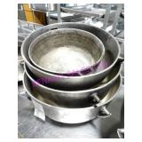 LOT, 4PCS H.D. ALUM ASST SIZE WOK BOWLS