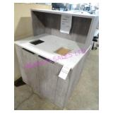 1X, 36.5" 2DR WOOD GARBAGE STATION