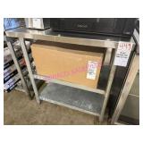1X, 36"X24" STAINLESS STEEL TABLE W/DBL UNDERSHELF