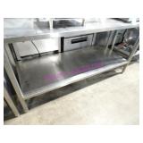 1X, 72"X29" STAINLESS STEEL TABLE W/ U/S