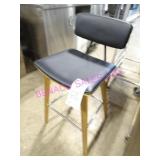 6X, WOOD FRAME, VINYL SEAT COUNTER HEIGHT CHAIR