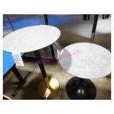 9X, ASST HEIGHT 23.5"D STONE TOP TABLES NOTE