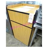 1X, 24"X44" WOOD GARBAGE STATION W/ BIN