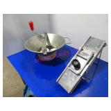 LOT, 2PC, 1 S/S MANUAL MILL & 1 MANDOLIN