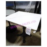 7X, 28"X24" STONE TOP TABLES W/ H.D. ORNATE BASE
