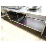 1X, 72"X30" STAINLESS STEEL TABLE W/ U/S