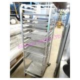 1X, 20.5"X69"T 16 SLOT ALUM PORTA TRAY RACK