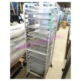 1X, 20.5"X69.75"T 20 SLOT ALUM PORTA TRAY RACK
