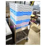 1X, HATCH S/S PORTA GLASS RACK DOLLY W/ 3 RACKS