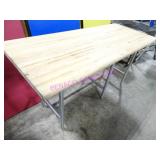 1X, 72"X30" BUTCHER BLOCK TABLE W/ S/S FRAME