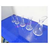 LOT, 23PCS ASST SIZE STOLZLE SLANTED NECK CARAFE