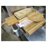 LOT, 11PCS ASST SIZE WOOD CHEESE BOARDS