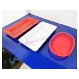 LOT, 27PCS ASST STYLE PLATTERS & BASKETS NOTE