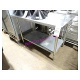 1X, 48"X30" STAINLESS STEEL TABLE W/ U/S