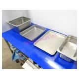 LOT, 21PC ASST SIZE S/S INSERTS & BAKE TRAYS NOTE