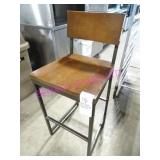 18X, METAL FRAME, SOLID WOOD SEAT & BACK BAR STOOL
