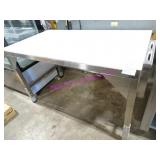1X, 58.5"X31.5" STAINLESS STEEL BUTCHER TABLE
