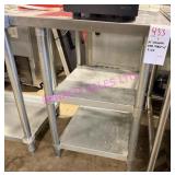 1X, 24" STAINLESS STEEL TABLE W/ DBL UNDERSHELF
