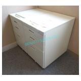 LOT, 2X, 3 DOOR CABINETS, NO KEYS